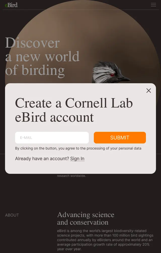 eBird tablet